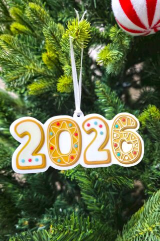 2026 Yazılı Kurabiye Konsept Yılbaşı Ağacı Süsü