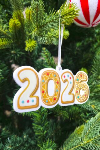 2026 Yazılı Kurabiye Konsept Yılbaşı Ağacı Süsü