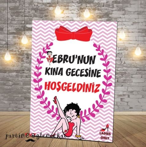 Betty Boop Konsept Kına Gecesi Panosu
