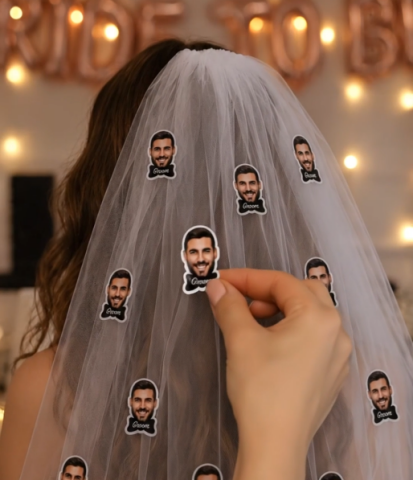 Fotoğraflı Groom Etiket / Sticker (20adettir)