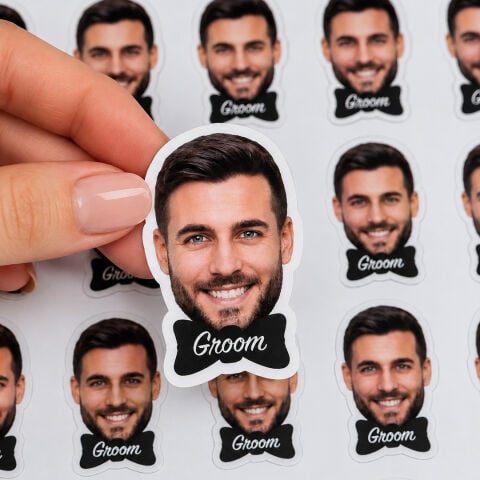 Fotoğraflı Groom Etiket / Sticker (20adettir)