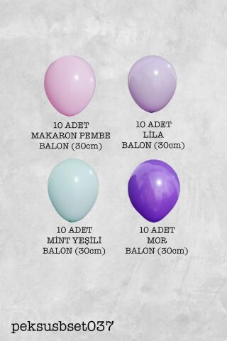 Deniz Kızı Tema Doğum Günü Balon Demeti 40 Parça