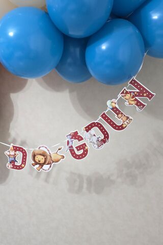Sirk Konsept Bannerlı Panolu Doğum Günü Balon Zinciri Seti