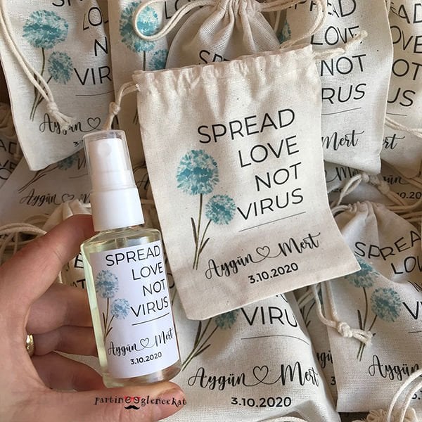 Spread Love Konsept FısFıslı Plastik Kolonya Hediyelik