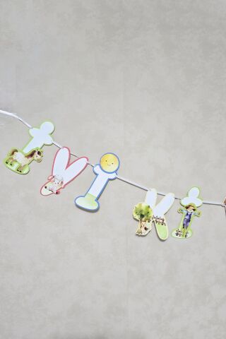 Çiftlik Konsept Bannerlı Doğum Günü Balon Zinciri Seti