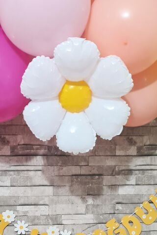 Papatya Tema Balon Zinciri Papatya Doğum Günü Balon Seti 30 Parça