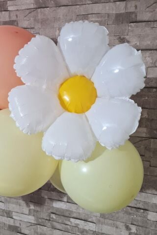 Papatya Tema Balon Zinciri Papatya Doğum Günü Balon Seti 30 Parça