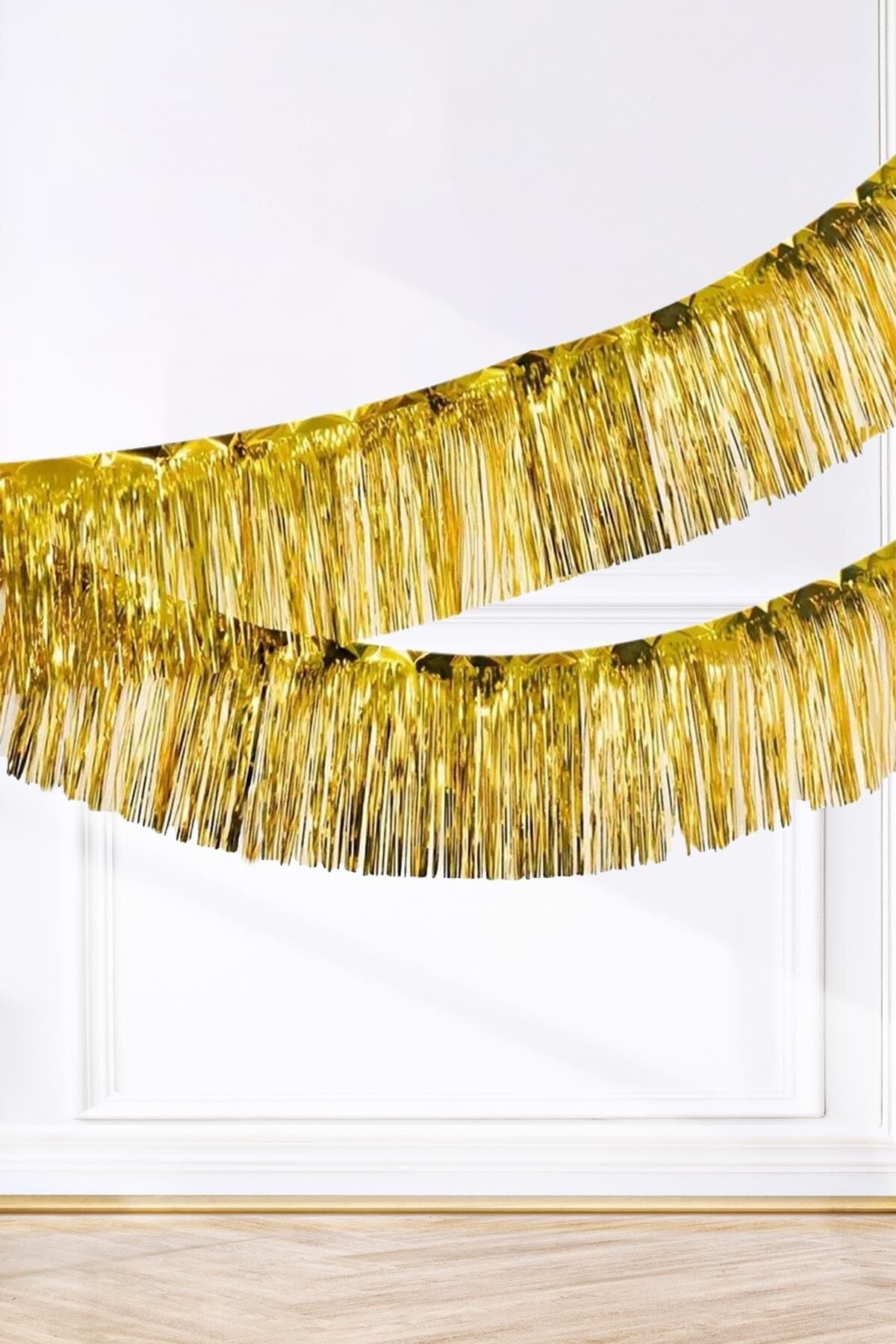 Şerit Püskül Süs Metalik Gold 30 cm x 300 cm