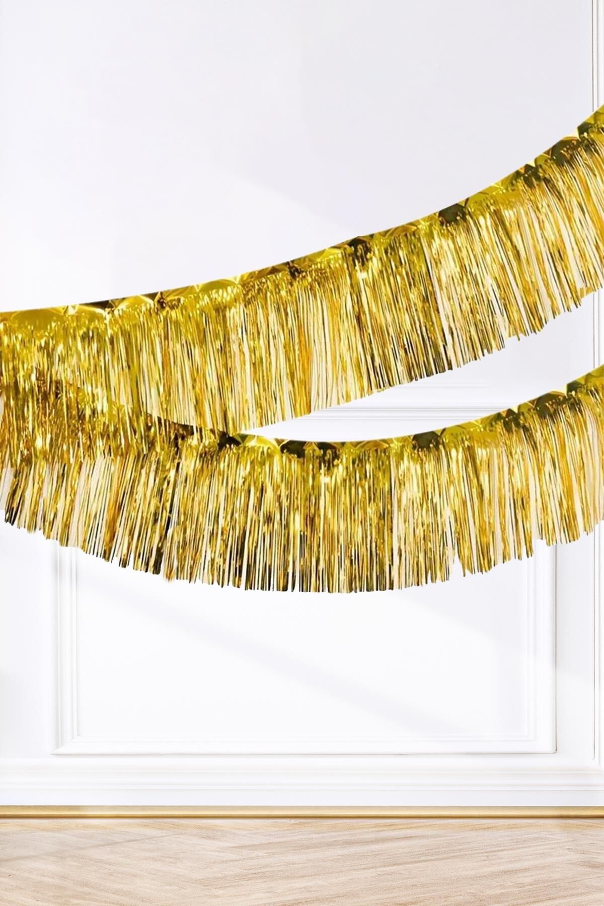 Şerit Püskül Süs Metalik Gold 30 cm x 300 cm