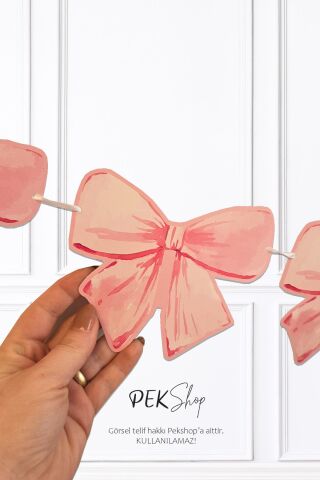 Pembe 6 Aylık Partisi Balon Seti Krem Retro Ayı Fiyonk Bannerlı Yarım Yaş Balon Seti