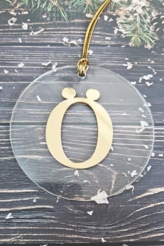 Baş Harfli Yılbaşı Ağaç Süsü - Gold Baş Harf  Yeni Yıl Süsü Ö