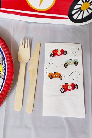 Retro Yarış Arabaları Tema Doğum Günü Model Arabalar Baskılı Peçete 20li