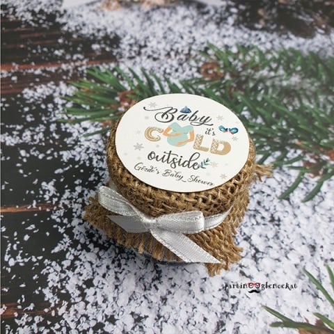 Winter Konsept Baby Shower Kavanoz Hediyelik