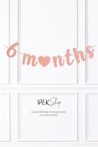 Kelebek Tema 6 Aylık Yarım Yaş Partisi Balon Zinciri Seti 6 Months Bannerlı