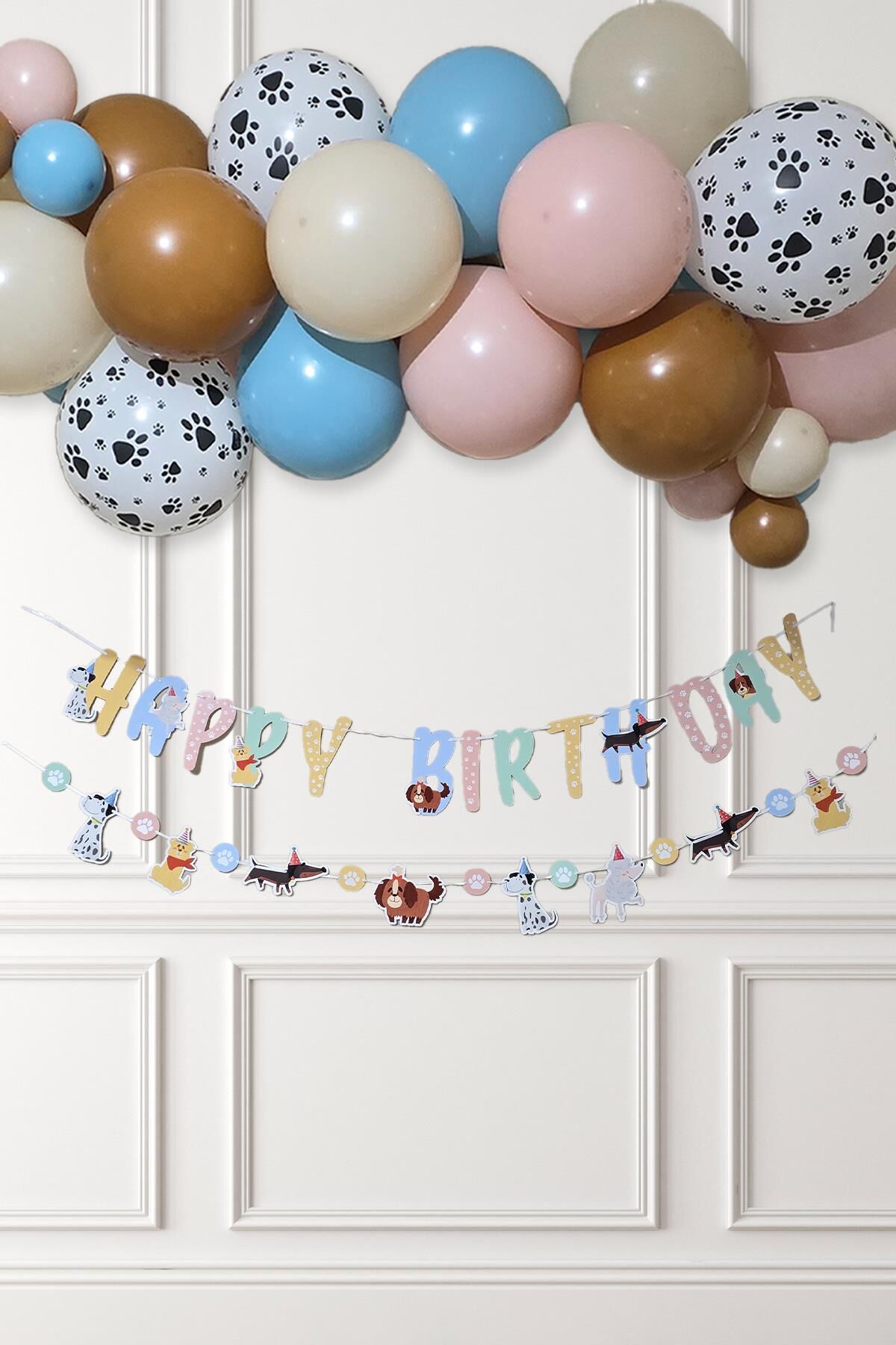 Sevimli Köpekler Doğum Günü Balon Zinciri Seti