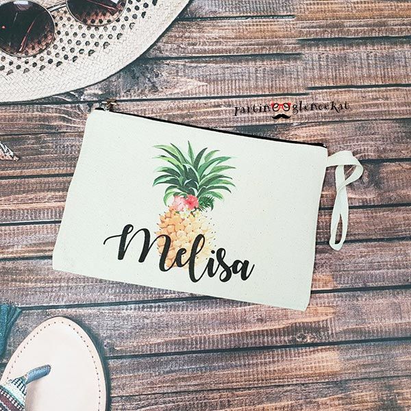 Ananas Konsept Clutch Makyaj Çantası