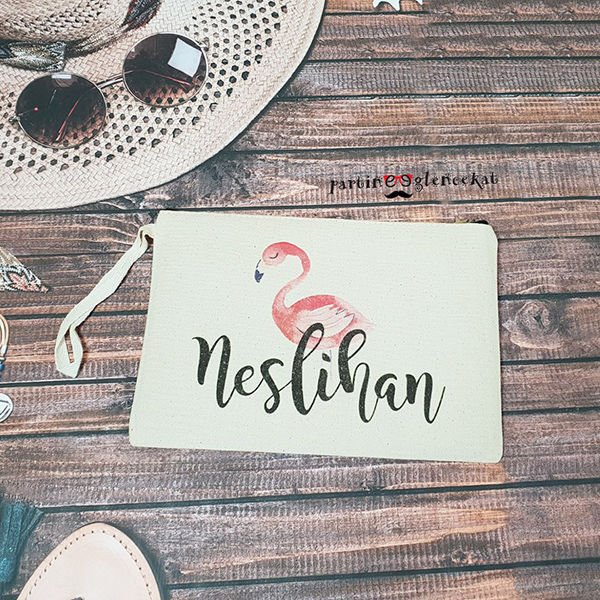 Flamingo Konsept Clutch Makyaj Çantası