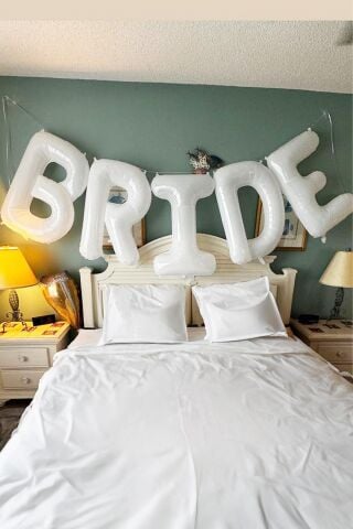 Beyaz Bride Balon 1 Metre Dev Bride Balonu Beyaz Renk Bride Parti Balonu