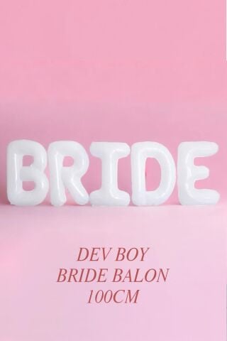 Beyaz Bride Balon 1 Metre Dev Bride Balonu Beyaz Renk Bride Parti Balonu