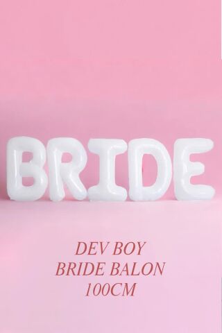 Beyaz Bride Balon 1 Metre Dev Bride Balonu Beyaz Renk Bride Parti Balonu