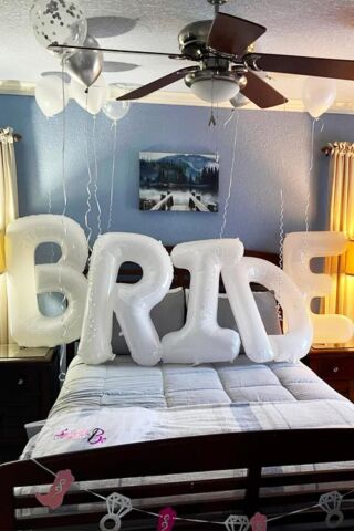 Beyaz Bride Balon 1 Metre Dev Bride Balonu Beyaz Renk Bride Parti Balonu