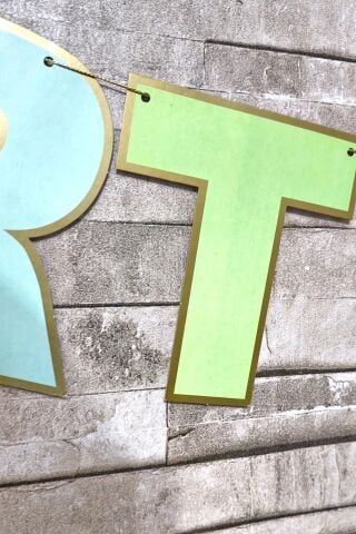 Happy Birthday Banner Makaron Renkler Doğum Günü Süsleri