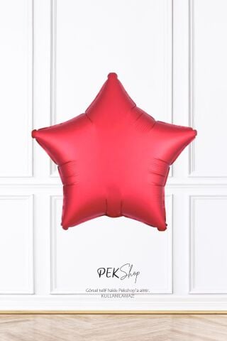 Yıldız Balon KIRMIZI Yıldız Folyo Balon 18 inç