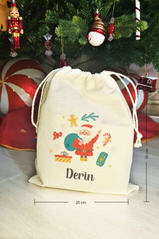 Hello Noel Baba İsme Özel Yılbaşı Hediye Kesesi