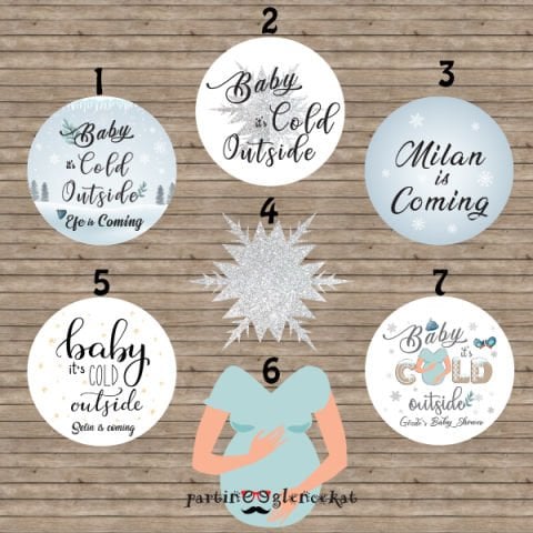 Winter Konsept 35 Adet 5cm Etiket