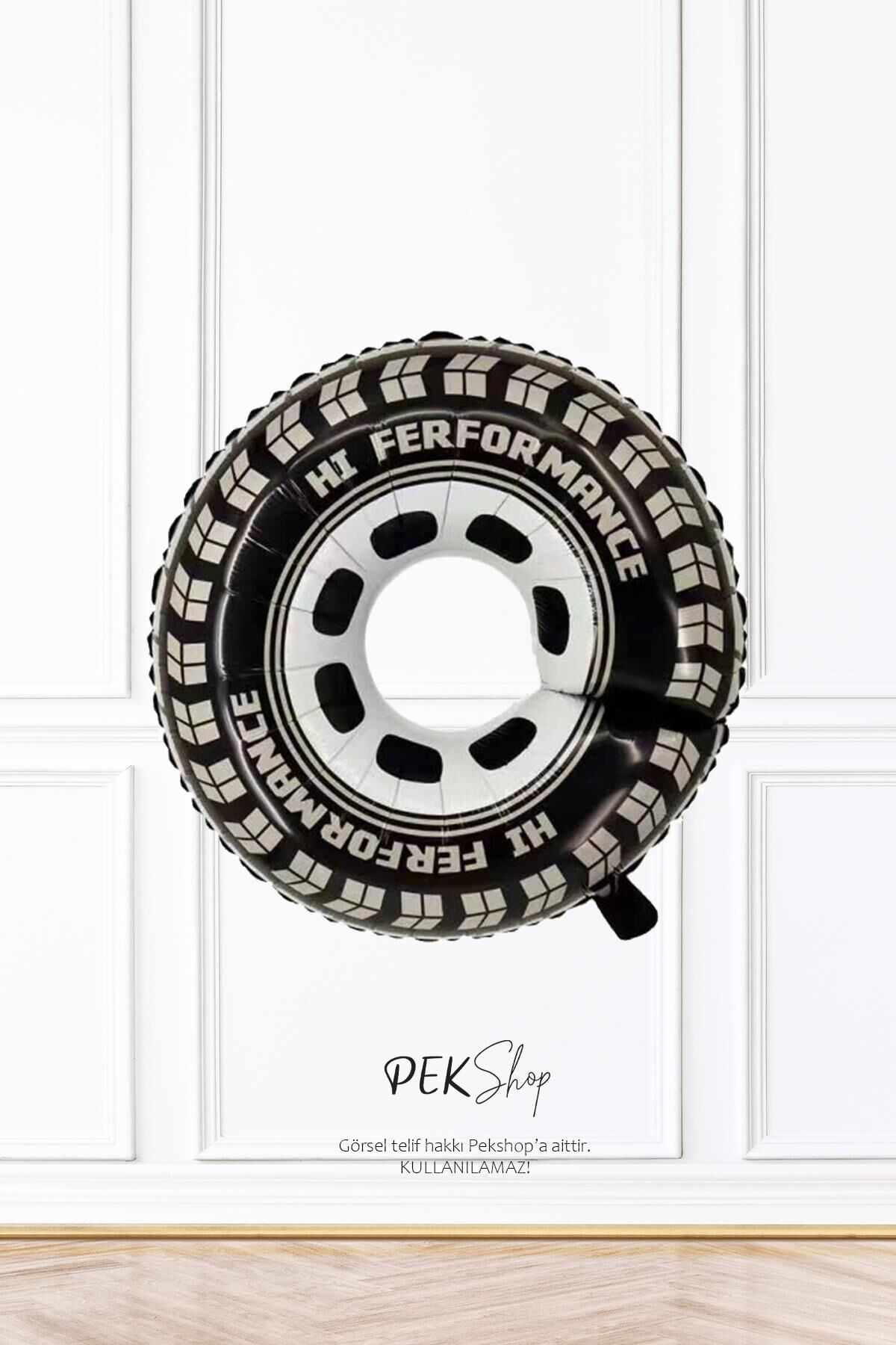 Yarış Lastiği Ortası Boş Tekerlek Büyük Folyo Balon