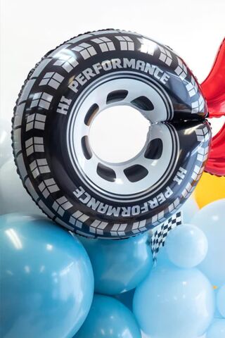 Yarış Lastiği Ortası Boş Tekerlek Büyük Folyo Balon