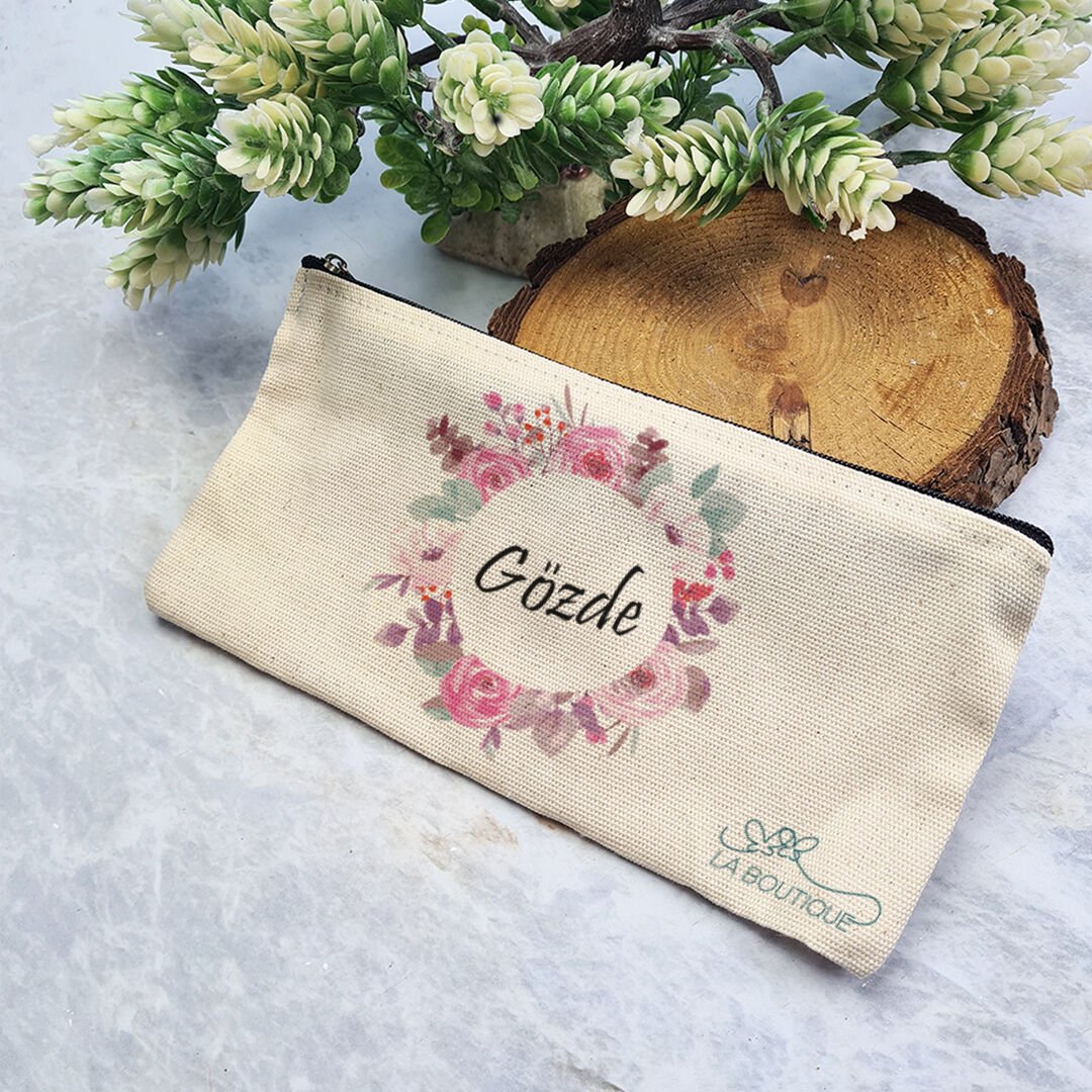 Çiçekli 8 Mart Hediyesi Kalemlik Şirket Logolu