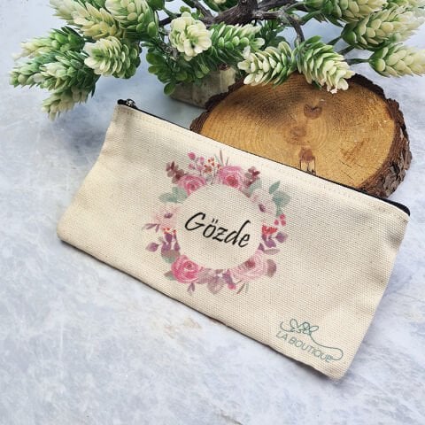 Çiçekli 8 Mart Hediyesi Kalemlik Şirket Logolu