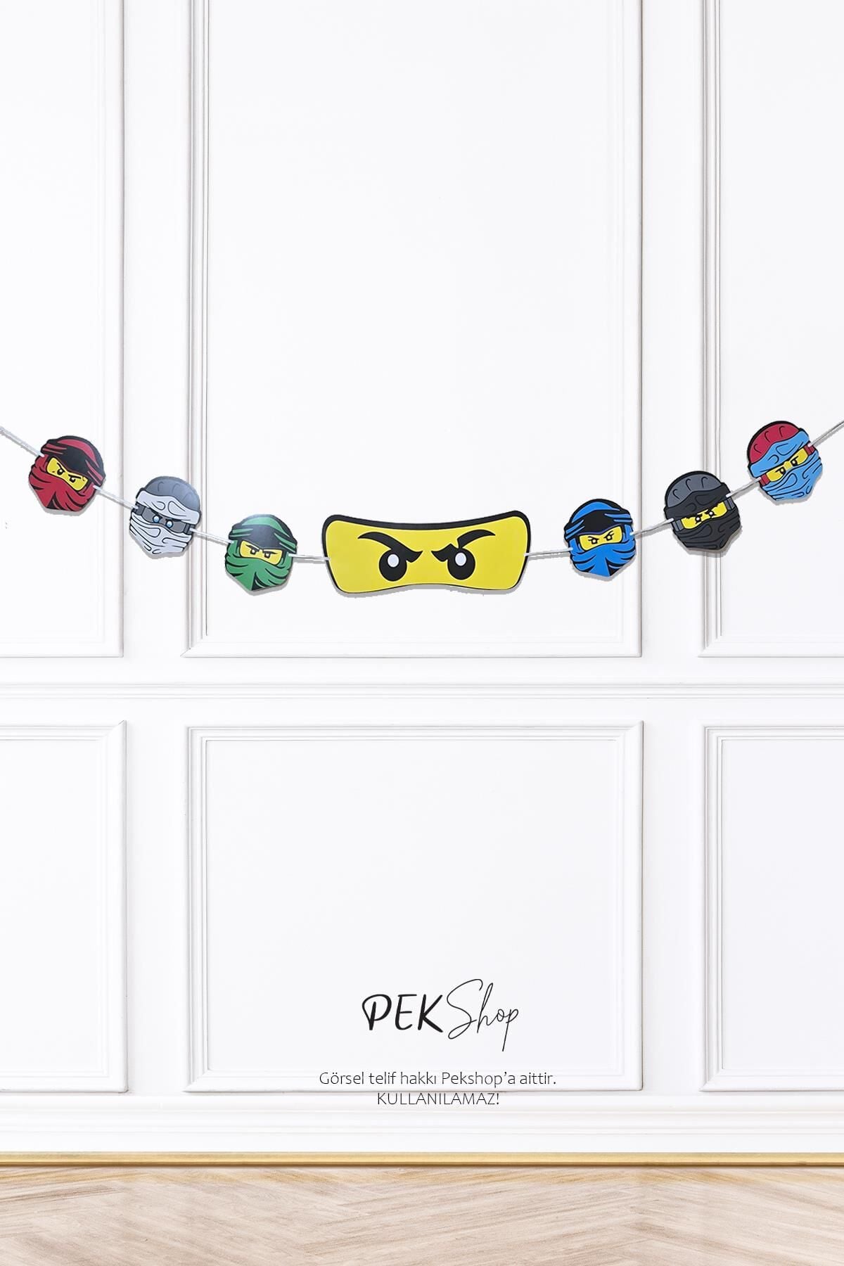 Ninjalar Banner Duvar Süsü Ninja Doğum Günü Banner Süsleri