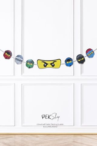 Ninjalar Banner Duvar Süsü Ninja Doğum Günü Banner Süsleri