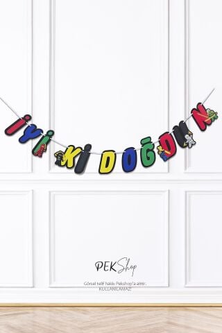 Ninjalar İyi Ki Doğdun Banner Duvar Süsü Ninja Doğum Günü Banner Süsleri