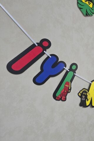 Ninjalar Banner Seti 2li İyi Ki Doğdun ve Ninja Banner Duvar Süsü Ninja Doğum Günü