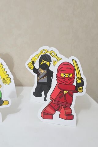 Ninjalar Ayaklı Pano Seti Doğum Günü Masa Üstü Panolar