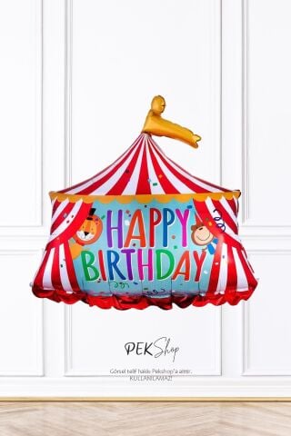 Sirk Folyo Balon Sirk Konsept Doğum Günü Balonu