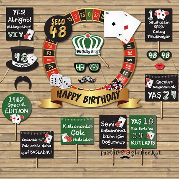 Poker Konsept Doğum Günü Kampanyalı Paket