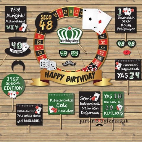 Poker Konsept Doğum Günü Kampanyalı Paket