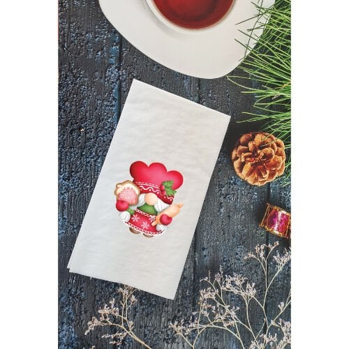 Yılbaşı Aşcı Cüce Yılbaşı Masası Sunum Peçetesi
