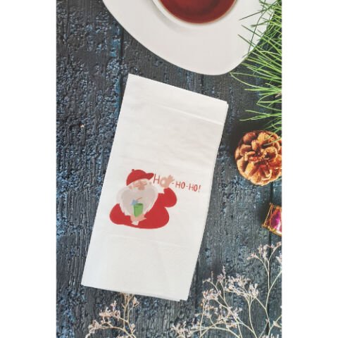 Ho ho Noel Baba Yılbaşı Masası Sunum Peçetesi