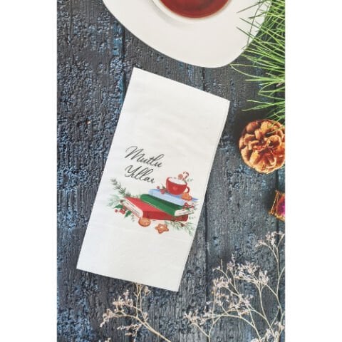 Mutlu Yıllar Yazılı Yılbaşı Masası Sunum Peçetesi