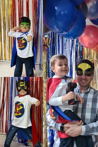 Süper Kahramanlar Tema Karton Maskeler 10lu