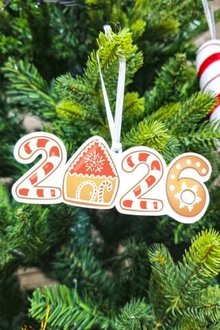 Candy Cane 2026 Ginger House Kurabiye Ev Tema Yılbaşı Ağaç Süsü