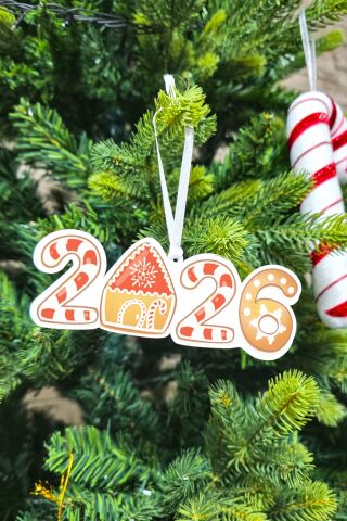 Candy Cane 2026 Ginger House Kurabiye Ev Tema Yılbaşı Ağaç Süsü