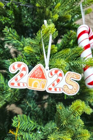 Candy Cane 2025 Ginger House Kurabiye Ev Tema Yılbaşı Ağaç Süsü