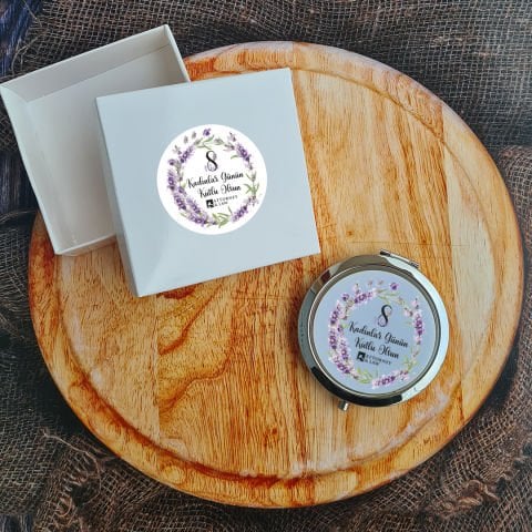 8 Mart Lavanta Çiçekleri Kadınlar Günü Hediyesi Ayna