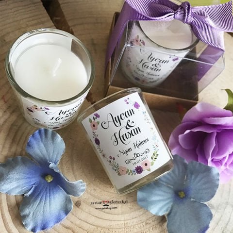 Soft Çiçek Konsept Kutulu Mum Hediyelik